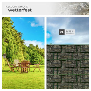 PVC Sichtschutzfolie, stein-optik, 35m