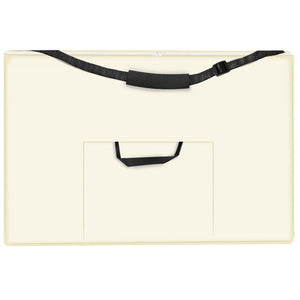 3 Zonen Massageliege mit Polsterung und Holzgestell beige