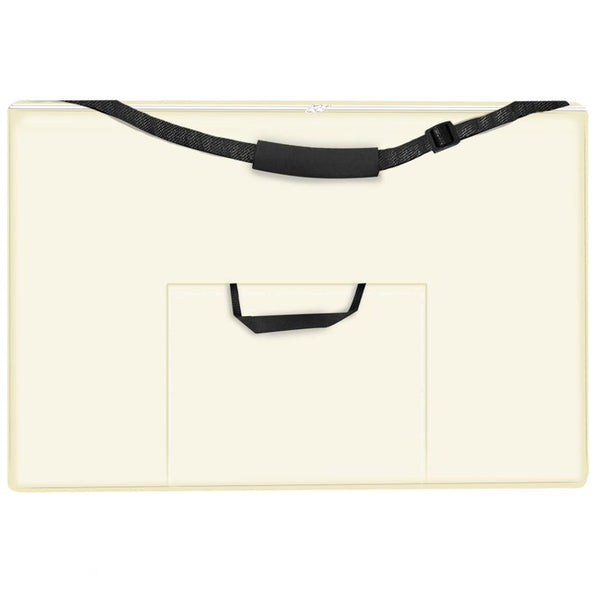 3 Zonen Massageliege mit Polsterung und Holzgestell beige