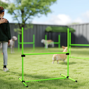 Agility Set für Hunde höhenverstellbar mit 4 Hürden und Tragetasche