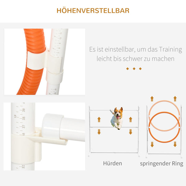 Agility-Set 7-teilig höhenverstellbar Hundetraining Blau