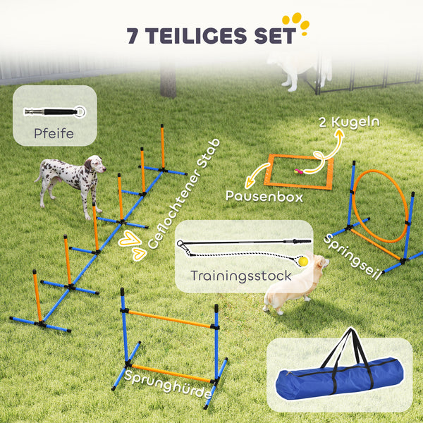 Agility Set für Hunde 7-teilig mit Hundetraining Hindernisse
