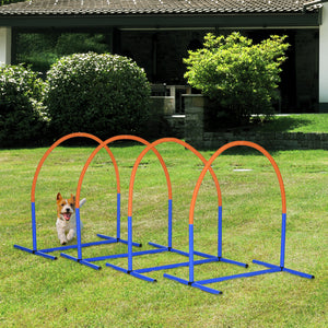 Agility Trainingsset 4-teilig mit Tasche Blau-Orange