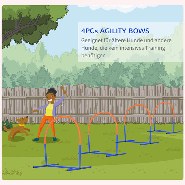 Agility Trainingsset 4-teilig mit Tasche Blau-Orange