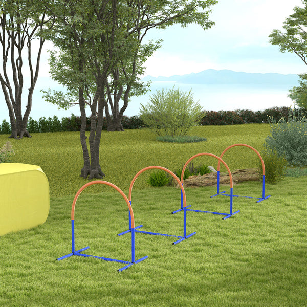 Agility Trainingsset 4-teilig mit Tasche Blau-Orange