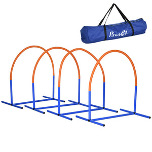 Agility Trainingsset 4-teilig mit Tasche Blau-Orange