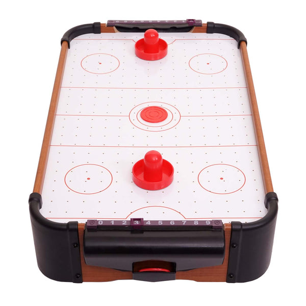 Mini Air Hockey Tischspiel aus Holz 56x30cm mit Zubehör