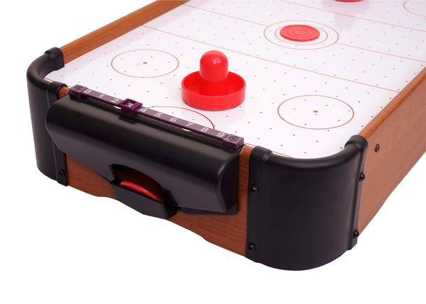 Mini Air Hockey Tischspiel aus Holz 56x30cm mit Zubehör