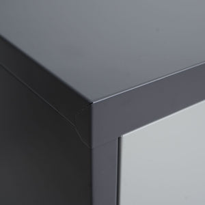 Abschliessbarer Aktenschrank aus Stahl mit Rollen, 98x80x40 cm