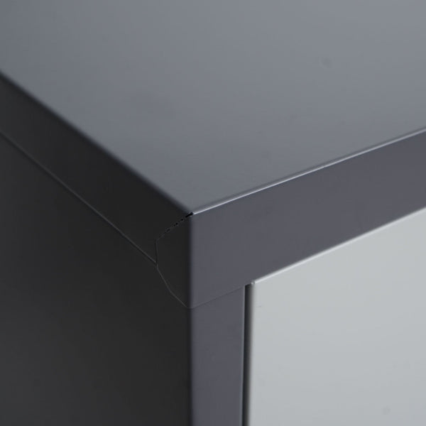 Abschliessbarer Aktenschrank aus Stahl mit Rollen, 98x80x40 cm