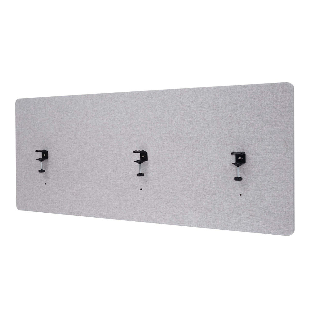 Akustik Tischtrennwand grau 60x160cm für Büro & Schreibtisch