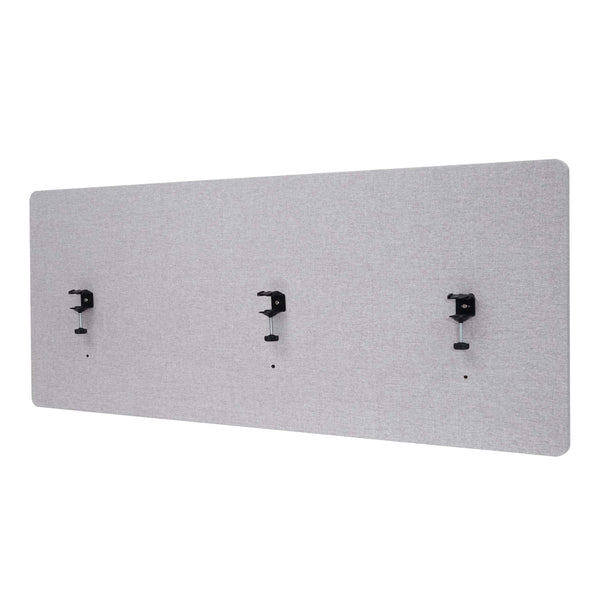 Akustik Tischtrennwand grau 60x160cm für Büro & Schreibtisch