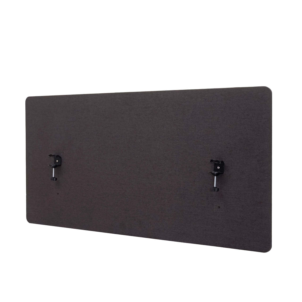Akustik Tischtrennwand Stoff 60x120cm braun-grau Sichtschutz Büro
