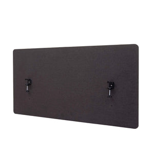 Akustik Tischtrennwand Stoff 60x120cm braun-grau Sichtschutz Büro