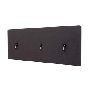 Akustik Tischtrennwand Stoff 60x160cm braun-grau Schallschutz Büro
