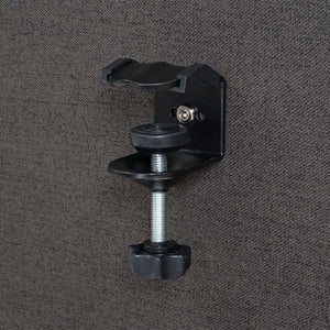 Akustik Tischtrennwand Stoff 60x75cm Braun-Grau Büro Sichtschutz