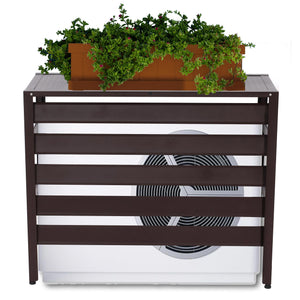 Alu Abdeckung für Klimaanlage & Wärmepumpe braun 73x90x38cm