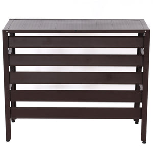 Alu Abdeckung für Klimaanlage & Wärmepumpe braun 73x90x38cm