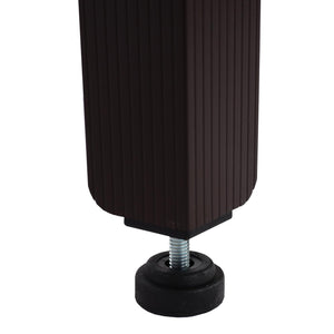 Alu Abdeckung für Klimaanlage & Wärmepumpe braun 73x90x38cm