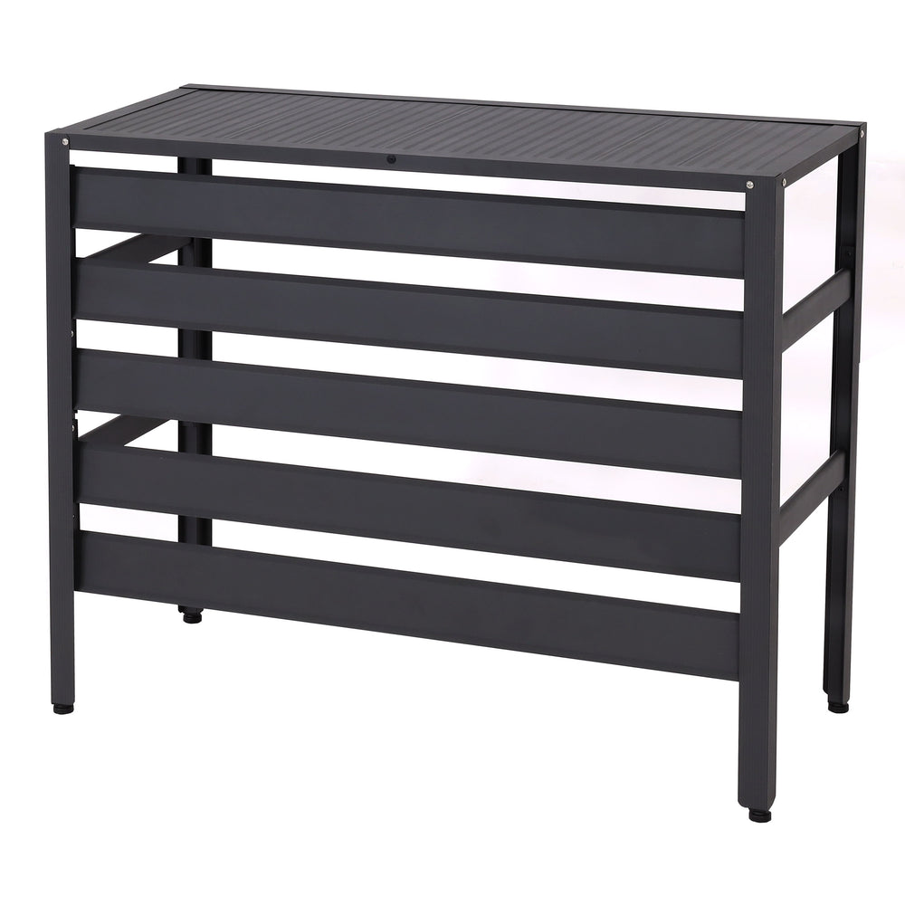 Alu Abdeckung für Wärmepumpe/Klimaanlage, grau 73x90x38cm