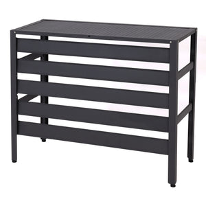 Alu Abdeckung für Wärmepumpe/Klimaanlage, grau 73x90x38cm