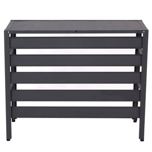Alu Abdeckung für Wärmepumpe/Klimaanlage, grau 73x90x38cm