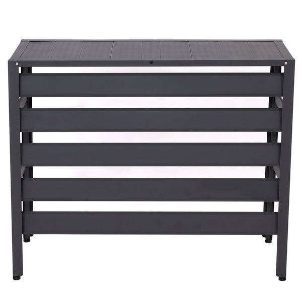Alu Abdeckung für Wärmepumpe/Klimaanlage, grau 73x90x38cm
