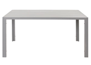 Wetterfester Alu-Esstisch für Garten & Balkon 140x80cm hellgrau