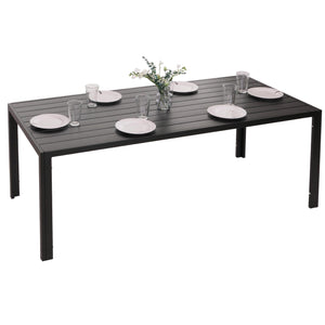 Wetterfester Alu-Esstisch für Garten/Balkon 180x80cm anthrazit