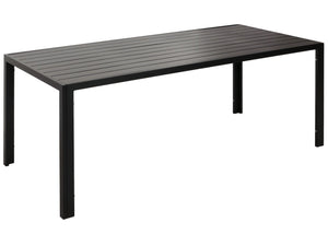 Wetterfester Alu-Esstisch für Garten/Balkon 180x80cm anthrazit