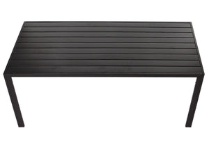 Wetterfester Alu-Esstisch für Garten/Balkon 180x80cm anthrazit