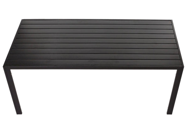 Wetterfester Alu-Esstisch für Garten/Balkon 180x80cm anthrazit