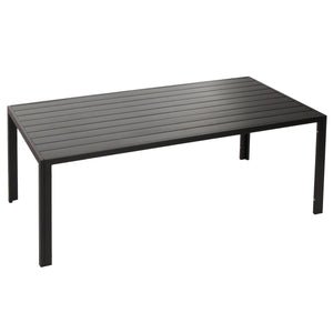 Wetterfester Alu-Esstisch für Garten/Balkon 180x80cm anthrazit