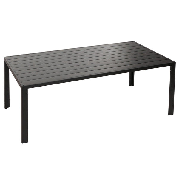 Wetterfester Alu-Esstisch für Garten/Balkon 180x80cm anthrazit