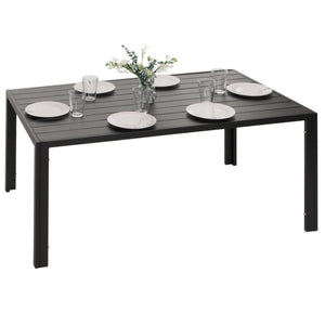 Alu-Gartentisch wetterfest 140x80cm Esstisch Outdoor anthrazit