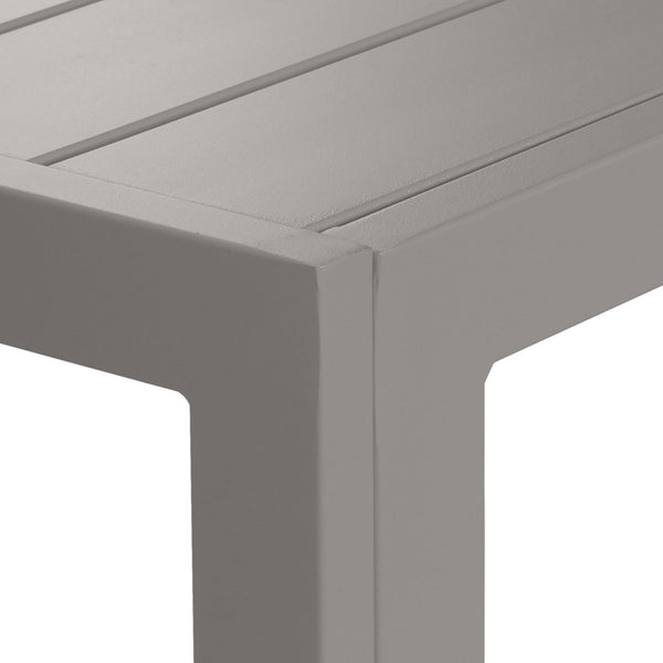 Alu Gartentisch wetterfest 180x80cm Balkontisch hellgrau
