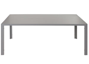 Alu Gartentisch wetterfest 180x80cm Balkontisch hellgrau