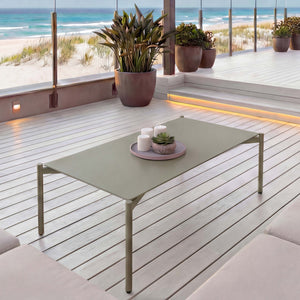 Aluminium Gartentisch Outdoor Loungetisch 105x65cm hellgrün