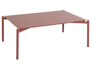Aluminium Gartentisch Loungetisch Kaffeetisch 105x65cm terrakotta