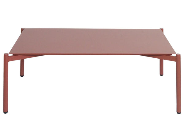 Aluminium Gartentisch Loungetisch Kaffeetisch 105x65cm terrakotta