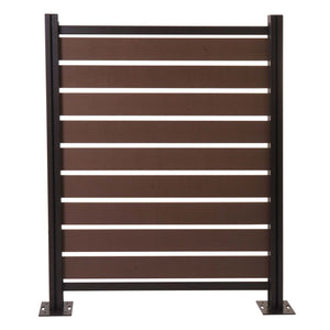 Alu Mülltonnenverkleidung Holzoptik erweiterbar 130x110cm braun