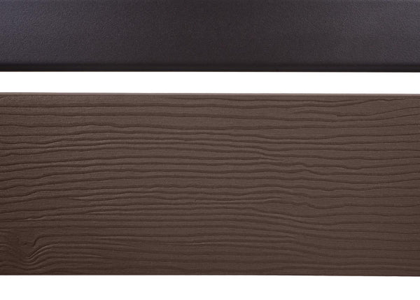 Alu Mülltonnenzaun Erweiterung Holzoptik 130x100cm braun