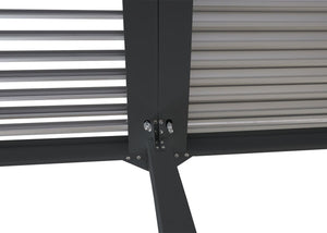 Alu Pergola Lamellen Sandy mit 3 Seitenwänden 3x6m anthrazit