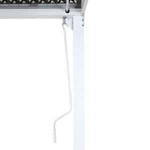 Alu Pergola Lamellen Sandy mit 3 Seitenwänden 3x6m weiss