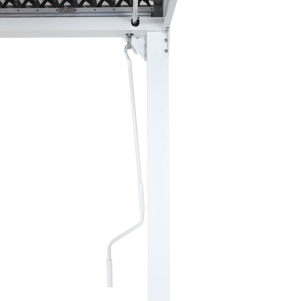 Alu Pergola Lamellen Sandy mit 3 Seitenwänden 3x6m weiss