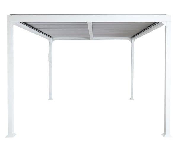 Alu Pergola Lamellen Sandy Terrassenüberdachung 3x3,7m weiss