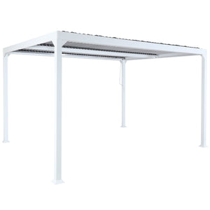 Alu Pergola Lamellen Sandy Terrassenüberdachung 3x3,7m weiss