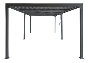 Alu Pergola Lamellen Sandy Terrassenüberdachung Garten 3x6m anthrazit