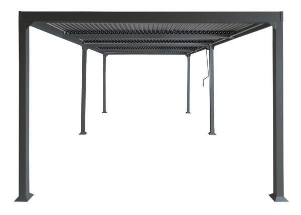 Alu Pergola Lamellen Sandy Terrassenüberdachung Garten 3x6m anthrazit