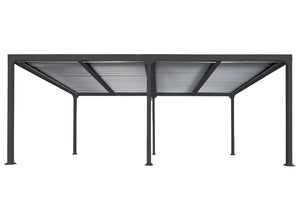 Alu Pergola Lamellen Sandy Terrassenüberdachung Garten 3x6m anthrazit